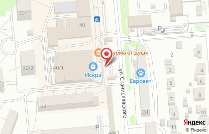 Киоск по продаже мясной продукции на улице Станиславского на карте