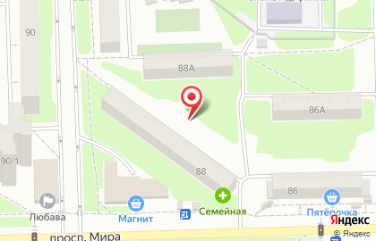 Киоск по ремонту обуви, Советский округ на улице Мира на карте