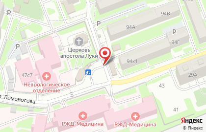 Магазин овощей и фруктов в Железнодорожном районе на карте