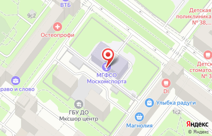 Москомспорт Московское городское физкультурно-спортивное объединение на карте