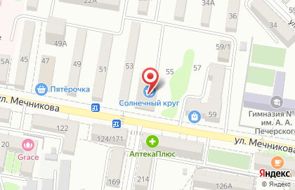 Сеть продуктовых супермаркетов Солнечный круг в Ростове-на-Дону на карте