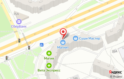 Супермаркет Магнит на Пролетарской улице на карте