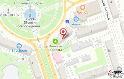 Банкомат Среднерусский банк Сбербанка России на площади Победы на карте