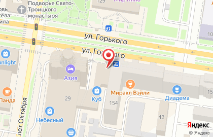 Торговый центр Куб на улице Горького на карте