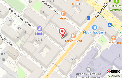 Городской ресторан Токио-city на метро Спортивная на карте