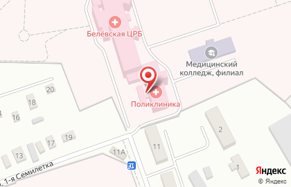 Больница Белевская центральная районная больница на карте