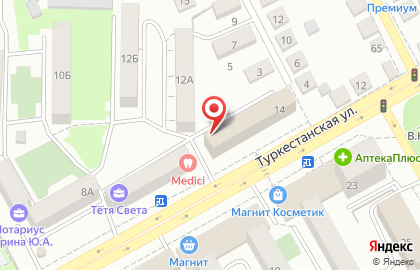 Буфет Chesnokov на Туркестанской улице на карте