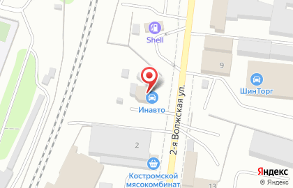 Торгово-сервисный центр Inauto в Костроме на карте