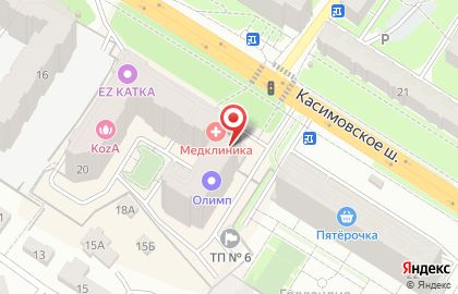 Торговая фирма Вектор на Касимовском шоссе на карте