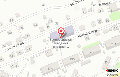 Дальневосточный филиал Всероссийская академия внешней торговли Министерства экономического развития РФ на карте