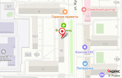 Служба заказа товаров аптечного ассортимента Аптека.ру на улице Жукова на карте