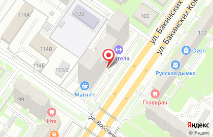Пицца в Кировском районе на карте