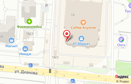 Автомат по продаже контактных линз Optilens на улице Дианова на карте