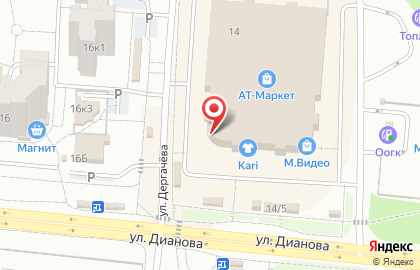 Суши-Маркет на улице Дианова на карте