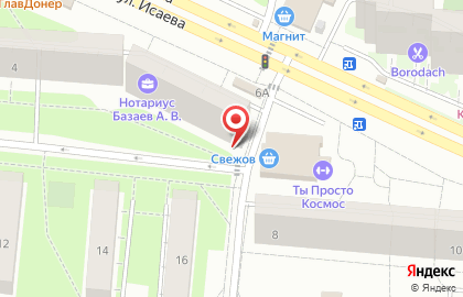 Киоск фастфудной продукции, г. Королёв на улице Исаева на карте