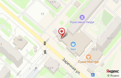 Магазин домашней одежды и текстиля на Заречной улице на карте
