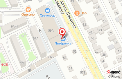 Магазин косметики и бытовой химии Магнит Косметик во Владикавказе на карте