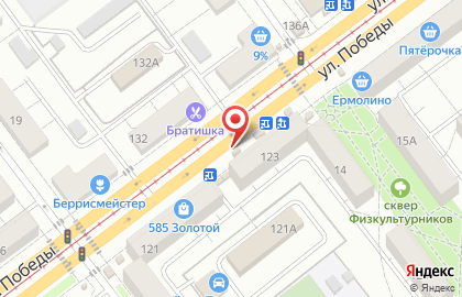 Киоск хлебобулочных изделий в Кировском районе на карте