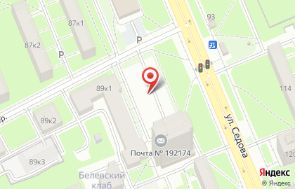 Автостоянка на ул. Седова, 89а на карте