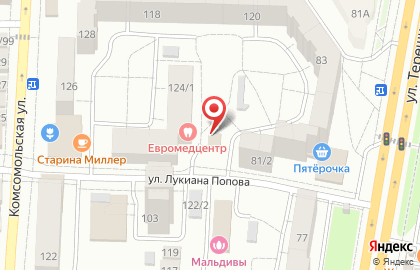 Продовольственный магазин Алекс в Центральном районе на карте