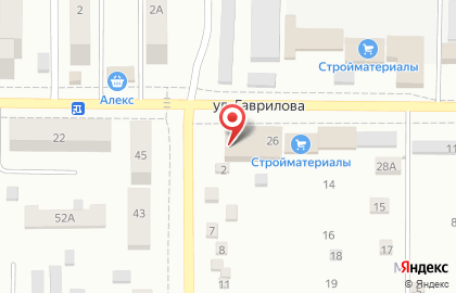 Магазин строительно-отделочных материалов Колесница на улице Гаврилова на карте