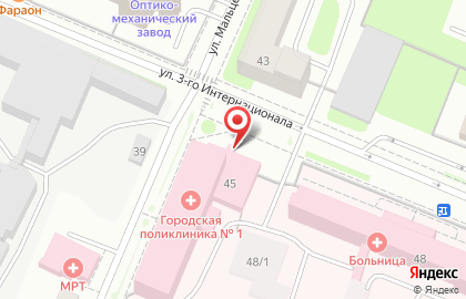 Городская поликлиника Вологодская городская поликлиника №1 на улице Мальцева на карте