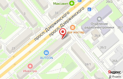 Компания займов Деньги до зарплаты на проспекте Дзержинского на карте