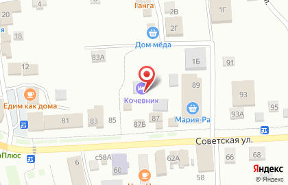 Отель Кочевник на Советской улице на карте