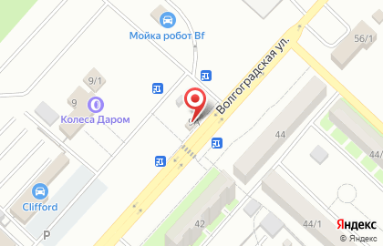 Магазин продуктов Алина на Волгоградской улице на карте