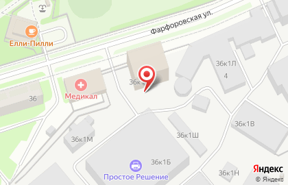 Лайн на Фарфоровской улице на карте