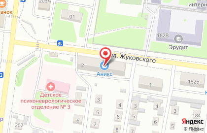 Супермаркет Аникс на улице Крылова на карте