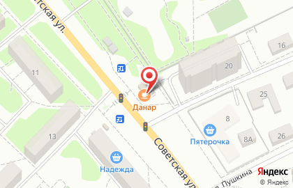 Сеть закусочных-бутербродных Данар на Советской улице на карте