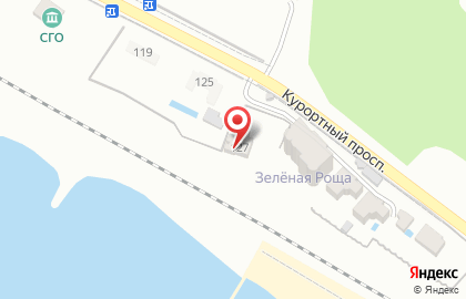 Пляж Зеленая роща на карте