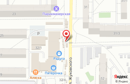 Продовольственный киоск на улице Жуковского на карте