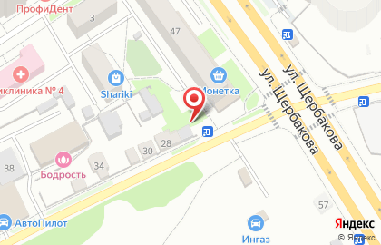Магазин продуктов в Екатеринбурге на карте