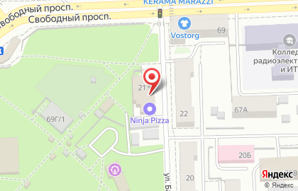 Бар Футбол в Октябрьском районе на карте