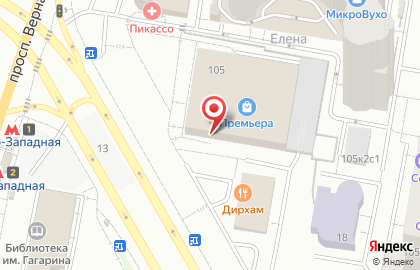 Банкомат Совкомбанк на метро Юго-Западная на карте