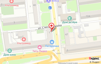 Киоск по продаже цветов на улице Ленина на карте