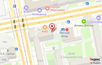 Кафе-кондитерская Север-Метрополь на Лесном проспекте на карте