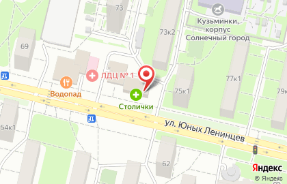 Социальная аптека Столички на улице Юных Ленинцев на карте