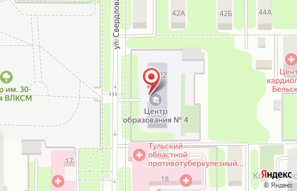 Центр образования № 4 на улице Свердлова на карте
