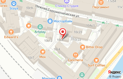 Магазин светотехники Центрсвет на Нижней Сыромятнической улице на карте