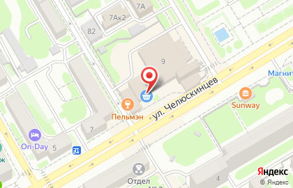 Супермаркет Пятёрочка на Площади Гарина-Михайловского на карте