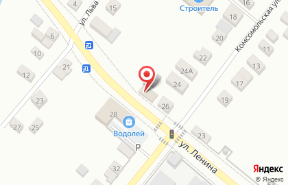 Продуктовый магазин Фортуна на улице Ленина на карте