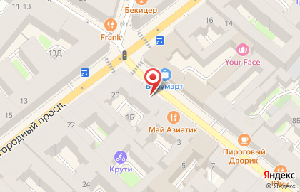 Кофейня Кофеварим на метро Достоевская на карте