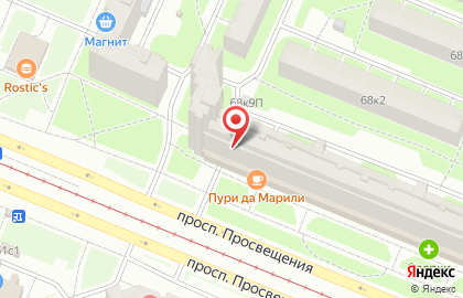 Банкомат ВТБ на проспекте Просвещения, 68 к 1 на карте