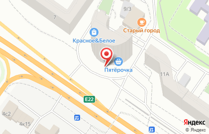 Сеть мини-маркетов Пятёрочка на улице Федюнинского, 7 к 1 на карте