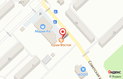 Продовольственный магазин на Космической улице на карте
