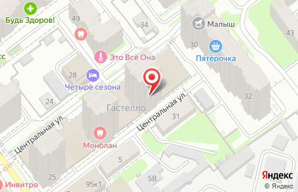 Исток на Центральной улице (свх Кряж) на карте