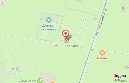 Контактный зоопарк ZOO-mini в Митьковском проезде на карте